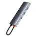Hub 7in1 Baseus Gleam USB-C to 1x HDMI4K 60Hz + 3x USB3.0 + 1x PD + 1x SD/TF (grey) - Hubs<<<IT