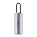 Hub 7in1 Baseus Gleam USB-C to 1x HDMI4K 60Hz + 3x USB3.0 + 1x PD + 1x SD/TF (grey) - Hubs<<<IT