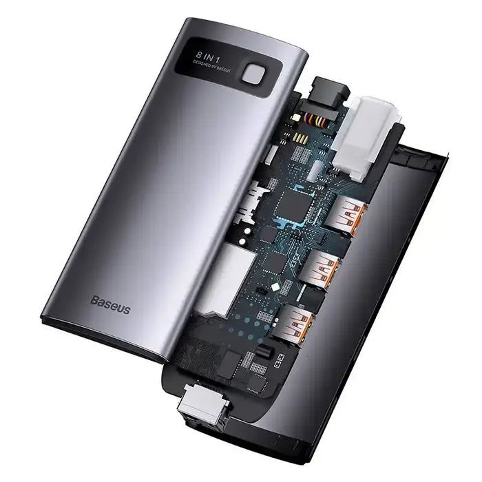 Hub 8in1 Baseus StarJoy Series USB-C to 3x USB 3.1 + HDMI + USB-C PD + RJ45 + microSD/SD - Hubs<<<IT