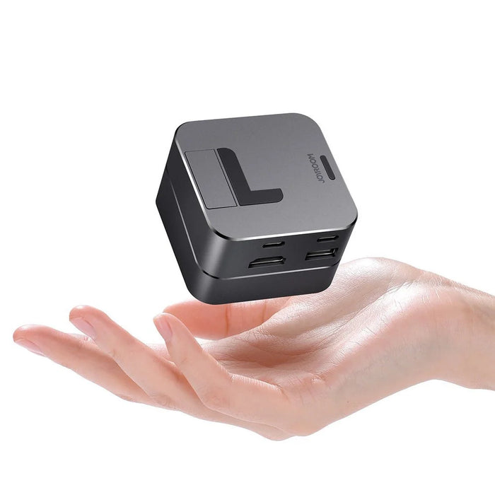 Hub Joyroom S-H121 USB-C stand - USB-A 3.0 / RJ45 / HDMI / USB-C / Thunderbolt for MacBook Pro - gray - USB