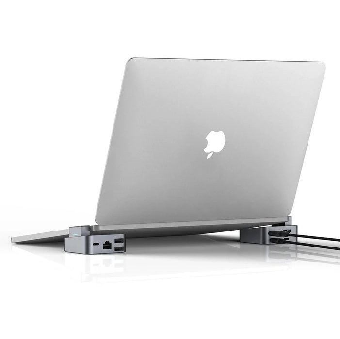 Hub Joyroom S-H121 USB-C stand - USB-A 3.0 / RJ45 / HDMI / USB-C / Thunderbolt for MacBook Pro - gray - USB