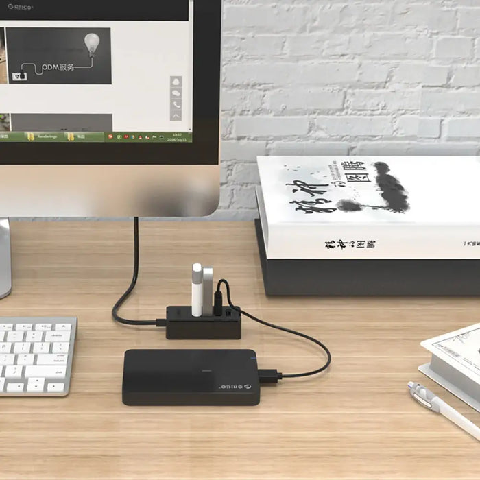 Hub Orico W5P-U2-030 4x USB-A 2.0 30cm - black - USB hubs<<<HurtelXML