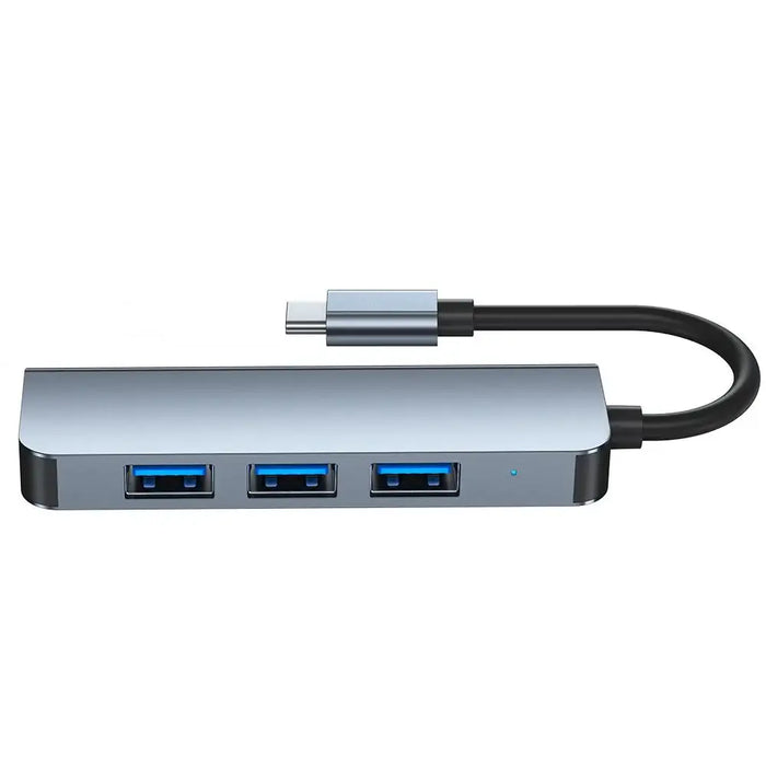 HUB Tech-Protect V1 4in1 USB-C - 3x USB-A 2.0 / USB-A 3.0 - gray - USB hubs<<<HurtelXML