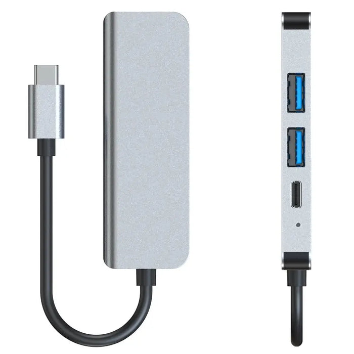 HUB Tech-Protect V2 4in1 USB-C - USB-A 3.0 / USB-A 2.0 / USB-C / HDMI - gray - USB hubs<<<HurtelXML