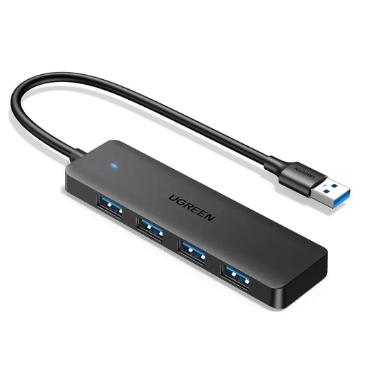 HUB Ugreen CM219 35574 with 4 USB-A 3.0 ports and USB-A 3.0 cable 1m - black - USB hubs<<<HurtelXML