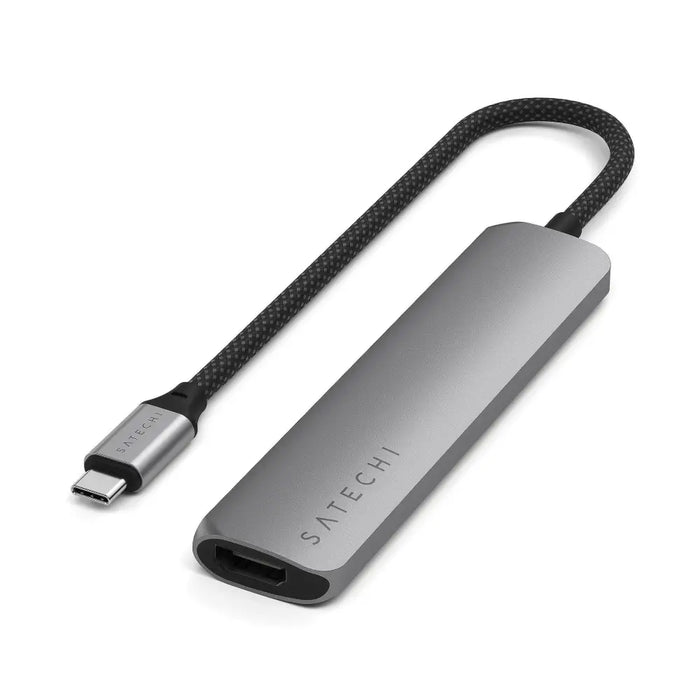 HUB USB Satechi 6-in-1 USB-C Slim Multiport Adapter ST-P6SM - WiFi рутери<<<Лаптопи компютри и периферия<<<ZoraSite
