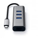 HUB USB Satechi Aluminum Type-C Hub (3x USB 3.0 Ethernet) - WiFi рутери<<<Лаптопи компютри и периферия<<<ZoraSite