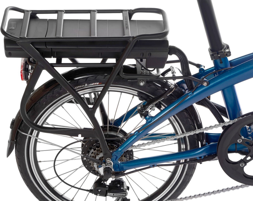 Snapp City-E folding electric bicycle, blue