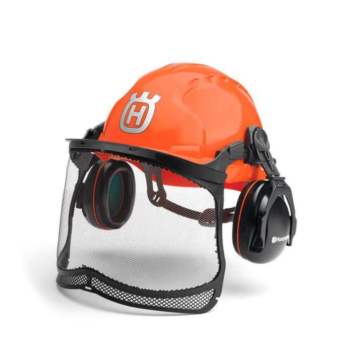 HUSQVARNA CLASSIC HELMET WITH VISOR AND MUFFLER