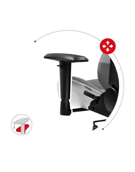 Huzaro Force 6.2 PC gaming chair Bucket (cradle) seat Grey, White
