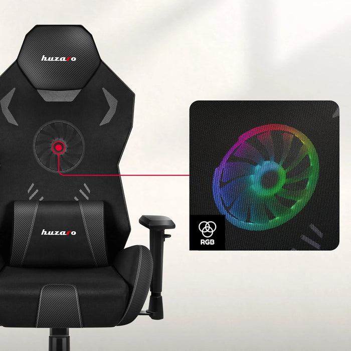 Huzaro Combat 7.6 RGB Black gaming chair with fan