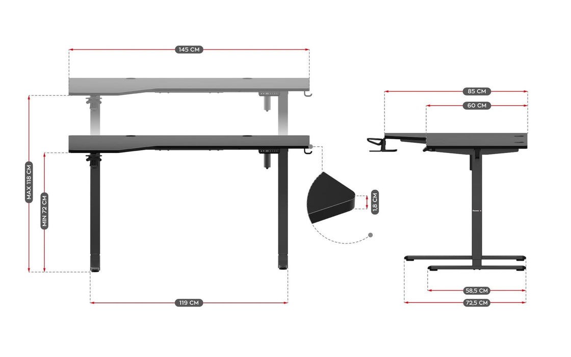 Electric desk - Huzaro Hero 9.1