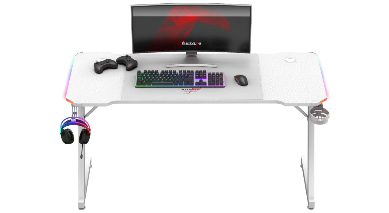 Huzaro Hero 3.3 White  RGB - gaming table