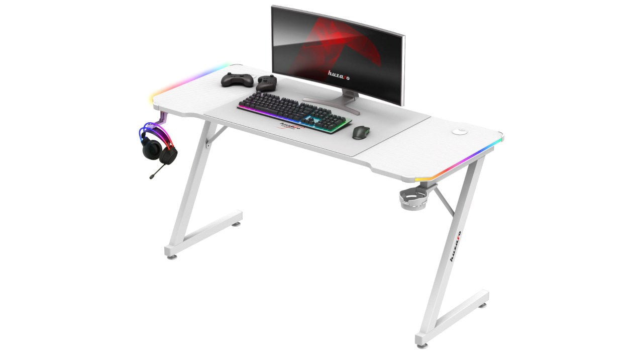 Huzaro Hero 3.3 White  RGB - gaming table