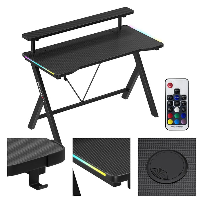Huzaro Hero 1.9 RGB Gaming Desk Black