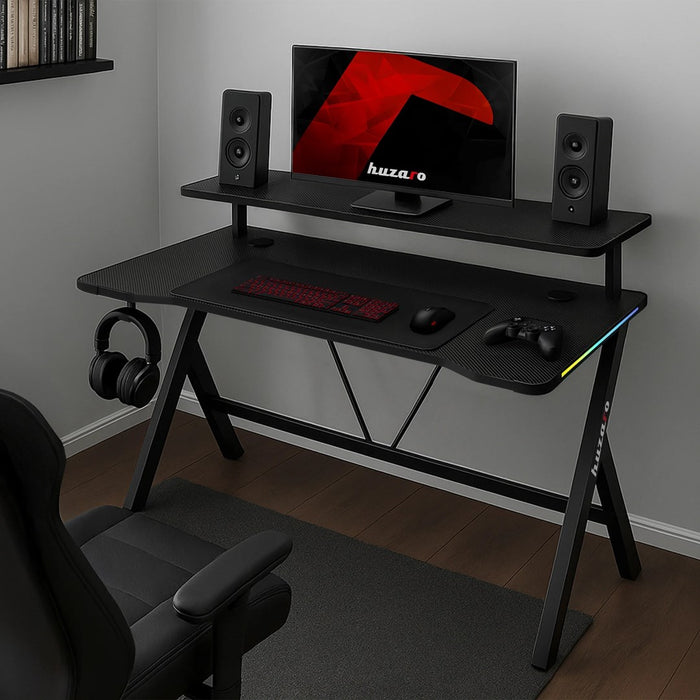 Huzaro Hero 1.9 RGB Gaming Desk Black