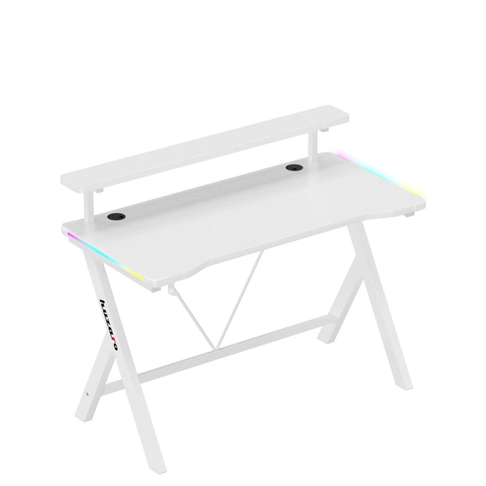 Huzaro Hero 1.9 RGB White Gaming Desk