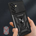 Hybrid Armor Camshield Armored Case with Stand and Camera Cover for Xiaomi 15 5G - Black - Cell phone cases