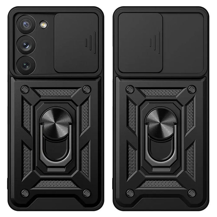 Hybrid Armor Camshield case for Samsung Galaxy A54 5G armored case with camera cover blue - Cell phone cases