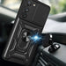 Hybrid Armor Camshield case for Samsung Galaxy S23+ armored case with camera cover pink - Cell phone cases