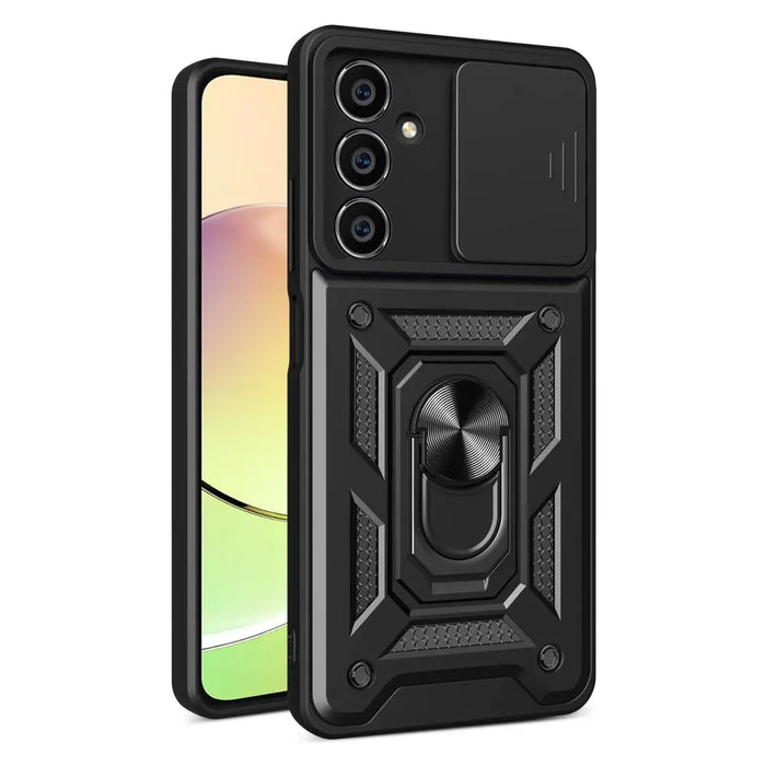 Hybrid Armor Camshield case for Samsung M54 with camera cover - black - Cell phone cases and covers<<<HurtelXML