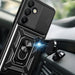 Hybrid Armor Camshield with Camera Cover and Metal Ring for Samsung Galaxy S24 FE - Black - Cell phone cases