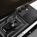 Hybrid Armor Camshield with Stand and Camera Cover for Samsung Galaxy A36 - Black - Cell phone cases