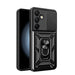 Hybrid Armor Camshield with Stand and Camera Cover for Samsung Galaxy A36 - Black - Cell phone cases