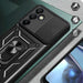 Hybrid Armor Camshield with Stand and Camera Cover for Samsung Galaxy A36 - Black - Cell phone cases