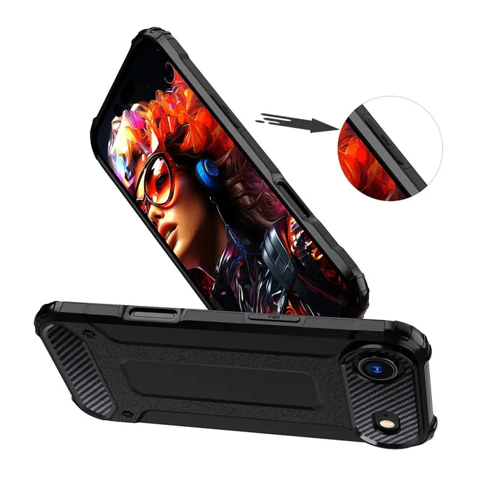 Hybrid Armor Case for iPhone 17 Air - Black - Cell phone cases and covers<<<HurtelXML