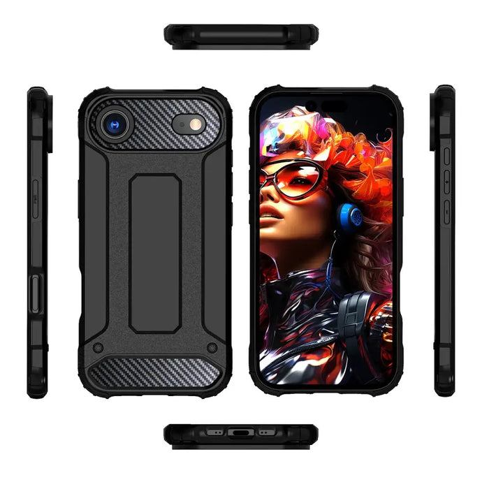 Hybrid Armor Case for iPhone 17 Air - Black - Cell phone cases and covers<<<HurtelXML