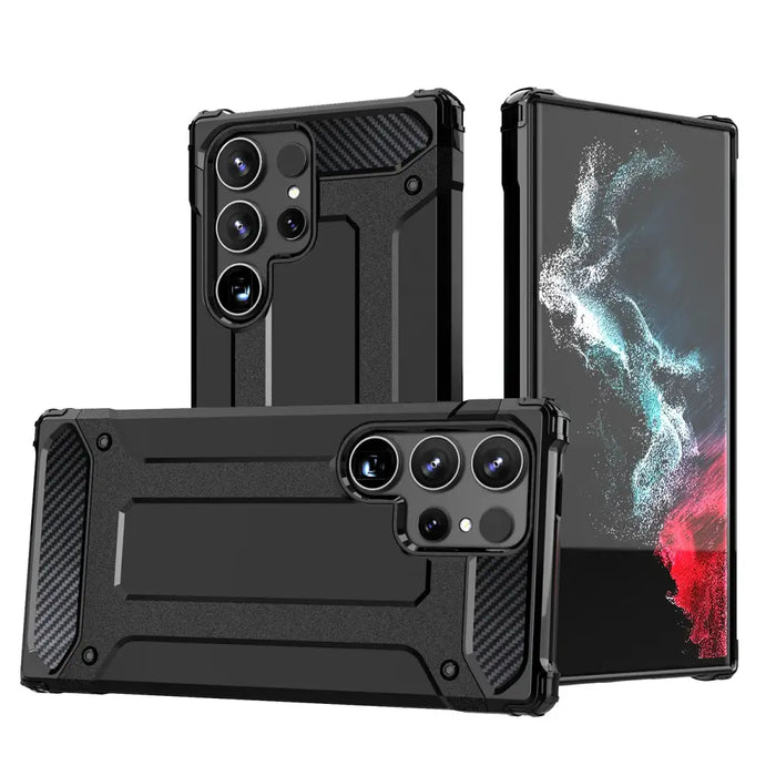 Hybrid Armor Case for Xiaomi Redmi Note 14 Pro+ 5G - Black - Cell phone cases and covers<<<HurtelXML
