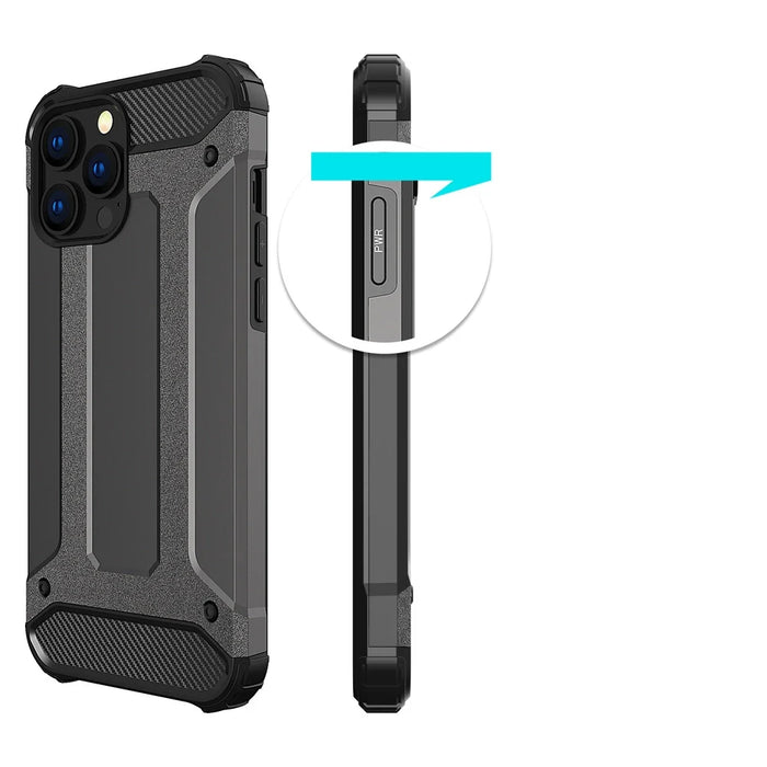 Hybrid Armor Case Tough Rugged Cover for iPhone 13 Pro Max blue - Cell phone cases and covers<<<HurtelXML