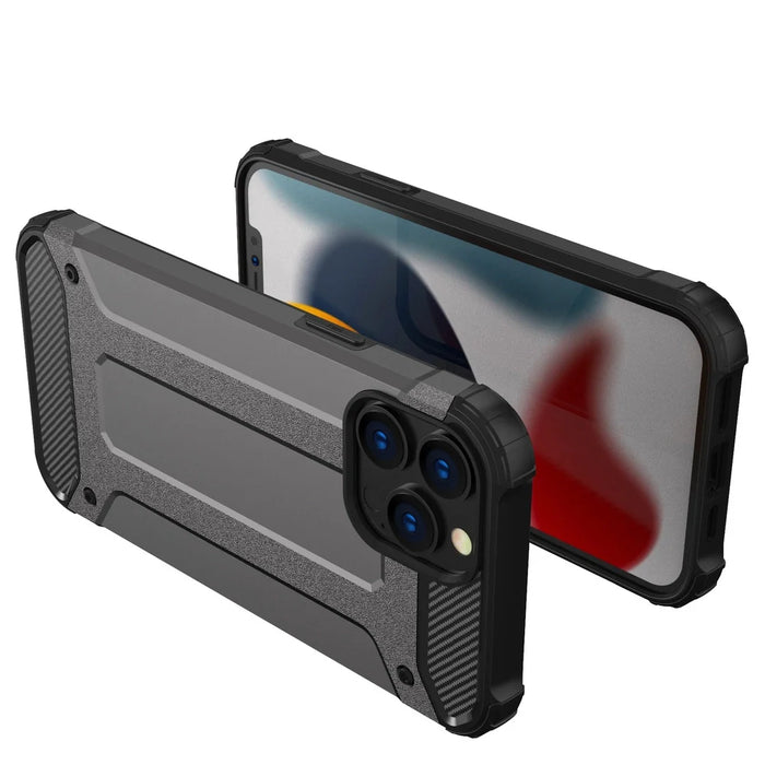 Hybrid Armor Case Tough Rugged Cover for iPhone 13 Pro Max blue - Cell phone cases and covers<<<HurtelXML