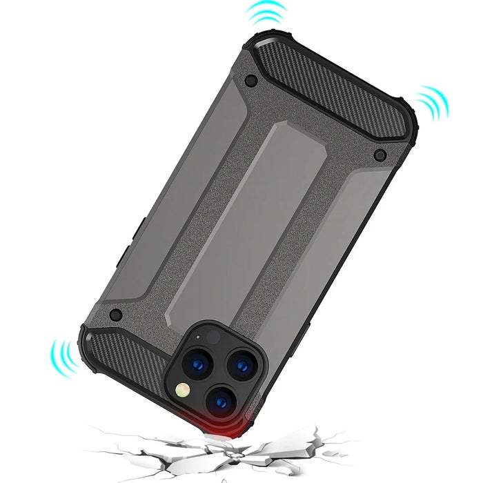 Hybrid Armor Case Tough Rugged Cover for iPhone 13 Pro Max blue - Cell phone cases and covers<<<HurtelXML