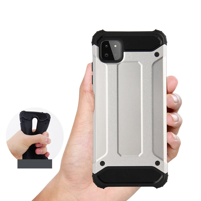 Hybrid Armor Case Tough Rugged Cover for Samsung Galaxy A22 5G black - Cell phone cases and covers<<<HurtelXML