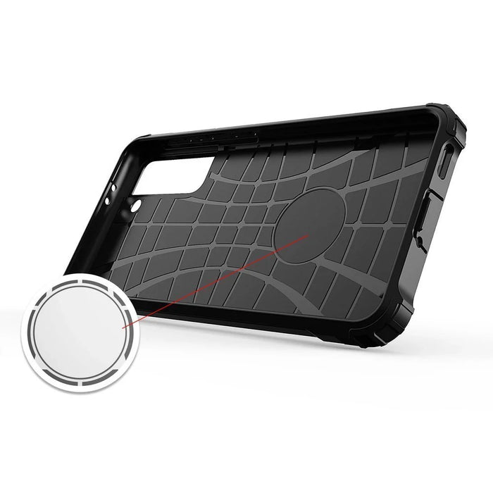 Hybrid Armor Case Tough Rugged Cover for Samsung Galaxy S22 Ultra black - Cell phone cases and covers<<<HurtelXML