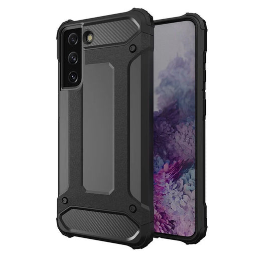 Hybrid Armor Case Tough Rugged Cover for Samsung Galaxy S22 Ultra black - Cell phone cases and covers<<<HurtelXML