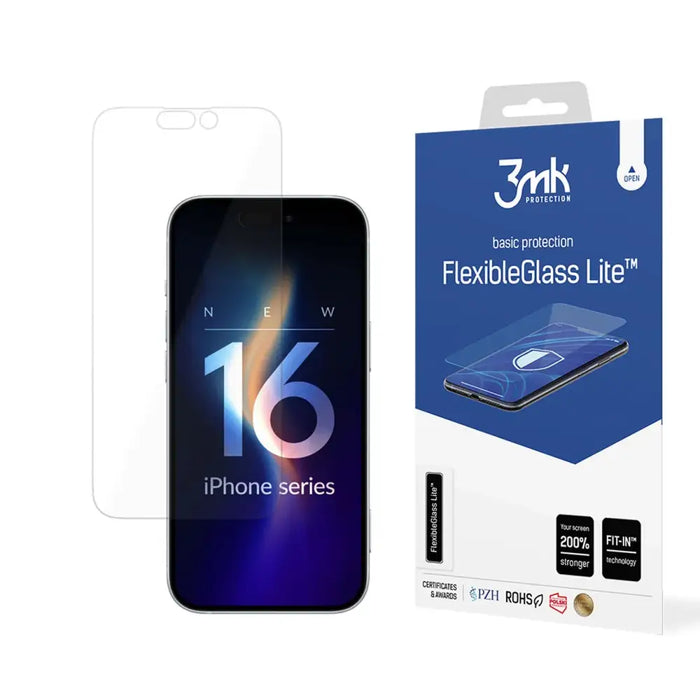 Hybrid glass 3mk FlexibleGlass Lite Apple iPhone 16 Pro - Cell phone tempered glass<<<HurtelXML