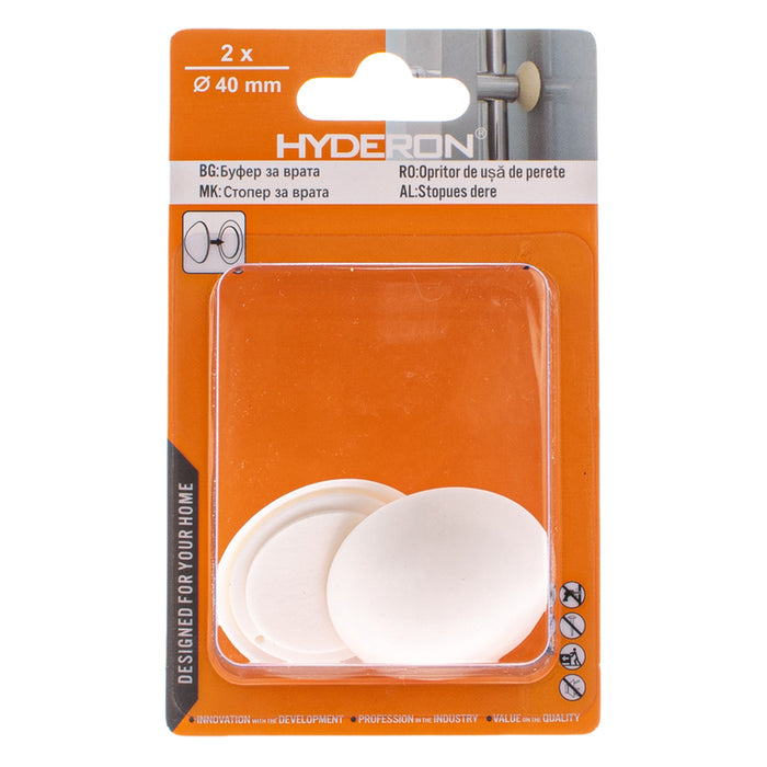 DOOR BUFFER WHITE 40 MM 2 PACK HYDERON HBO-401