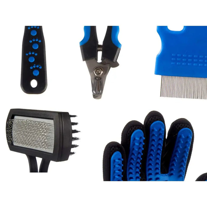 Hygiene set Mascow Blue Polyester Cloth TPR Pets (8 Units) - Домашни Животни<<<Дом Градина<<<BigBuy&&&Здраве и