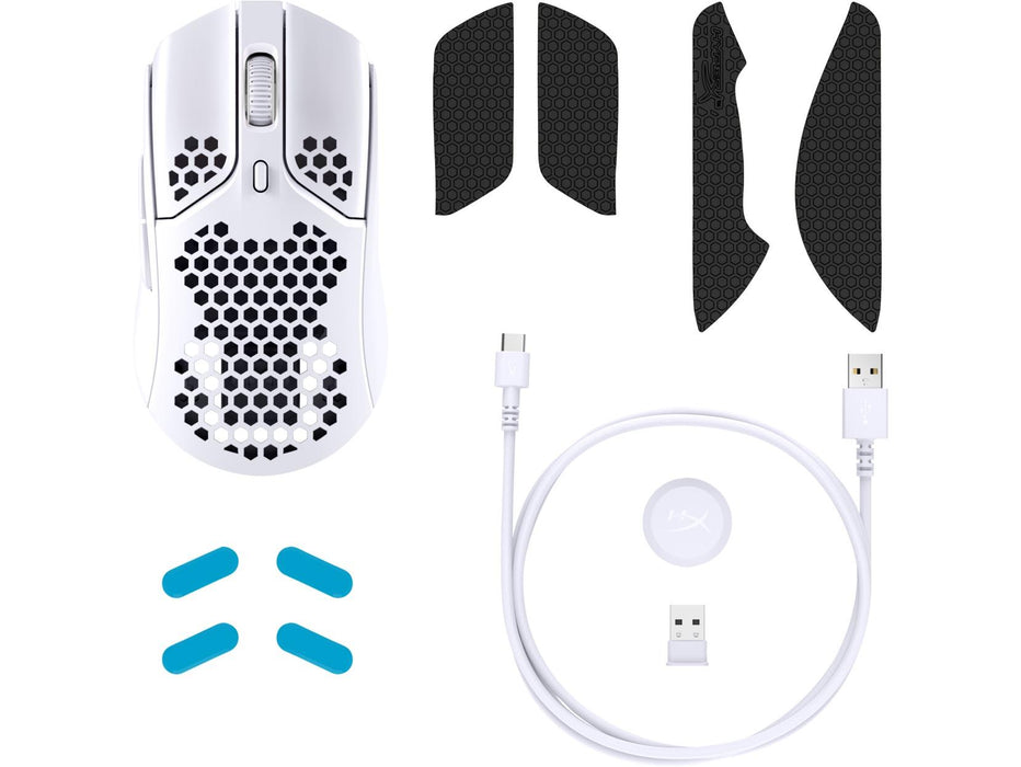 Гейминг мишка HyperX - Pulsefire Haste, оптична, безжична, бяла