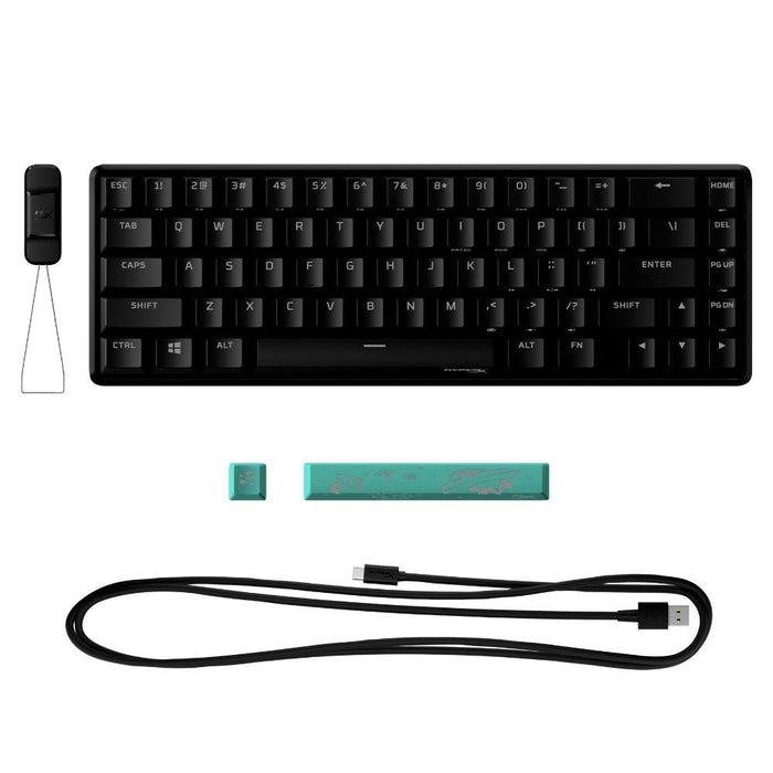 HyperX Alloy Origins 65 Gaming Mechanical Keyboard, HyperX Aqua Switches, Black