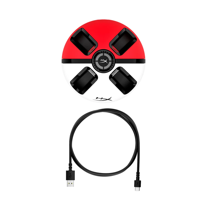 HyperX ChargePlay Quad 2 Docking Station, for Nintendo Switch Joy-Con Controllers, White/Red