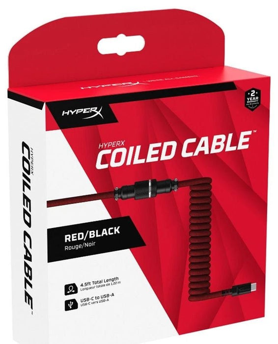 Keyboard cable HyperX Coiled Cable USB-C Red-Black