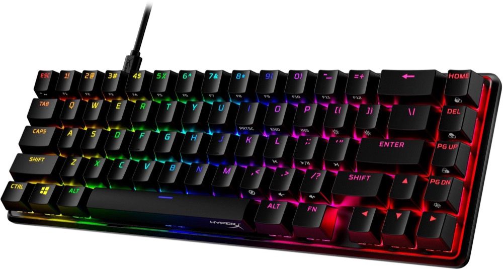 HyperX Alloy Origins 65 Gaming Mechanical Keyboard, HyperX Aqua Switches, Black
