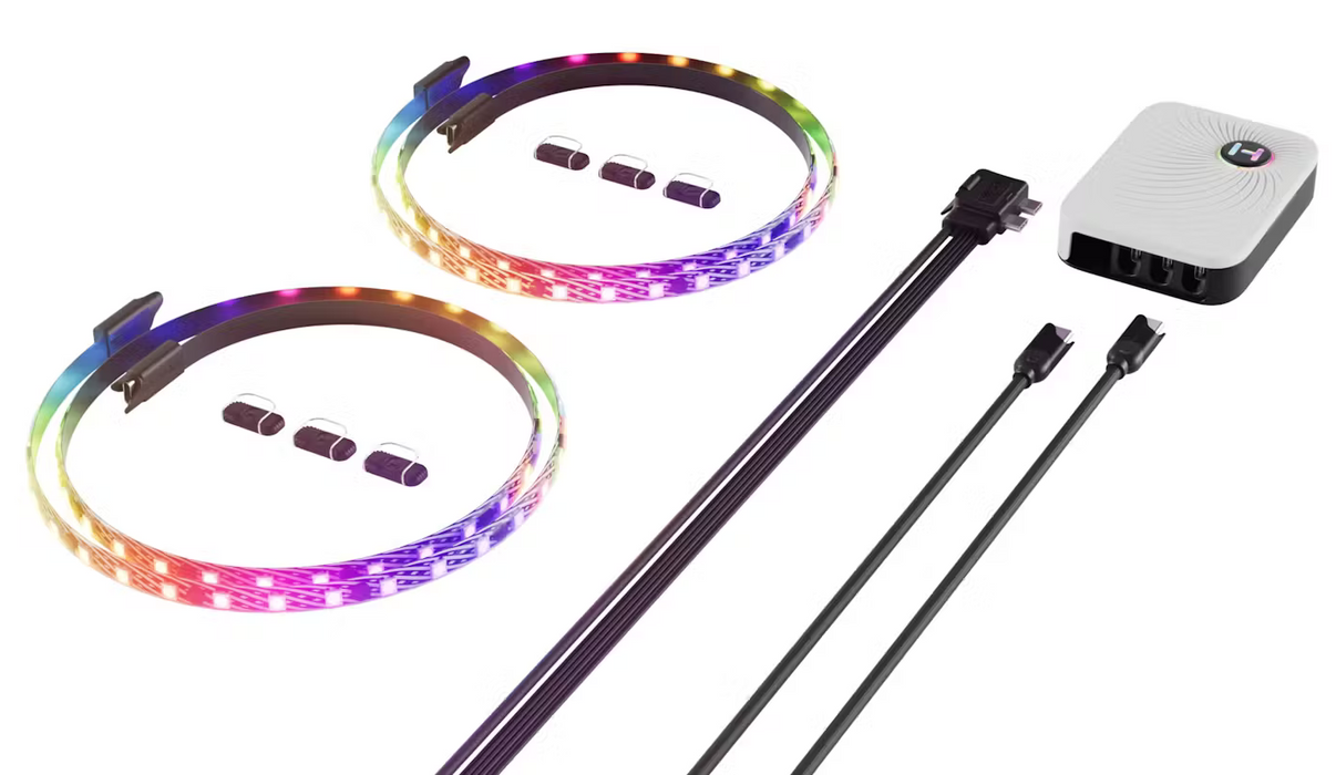 Set of 2 pcs ARGB LED Strips HYTE LS30 - 330 mm + NP50