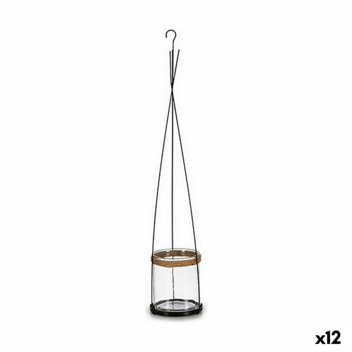 Candleholder Ibergarden Metal Crystal 15,5 x 85,5 x 15,5 cm (12 Units)