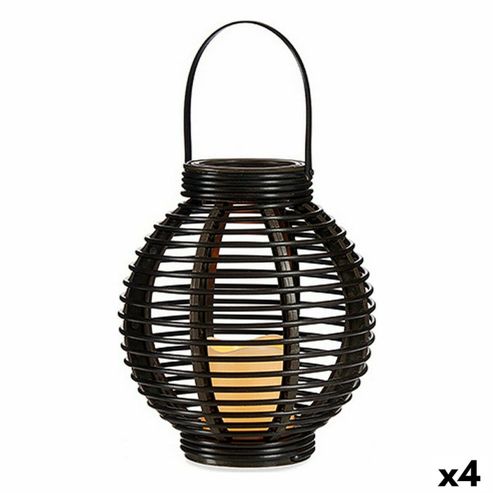 LED Lantern Ibergarden Brown Plastic 21 x 23,7 x 21 cm (4 Units)