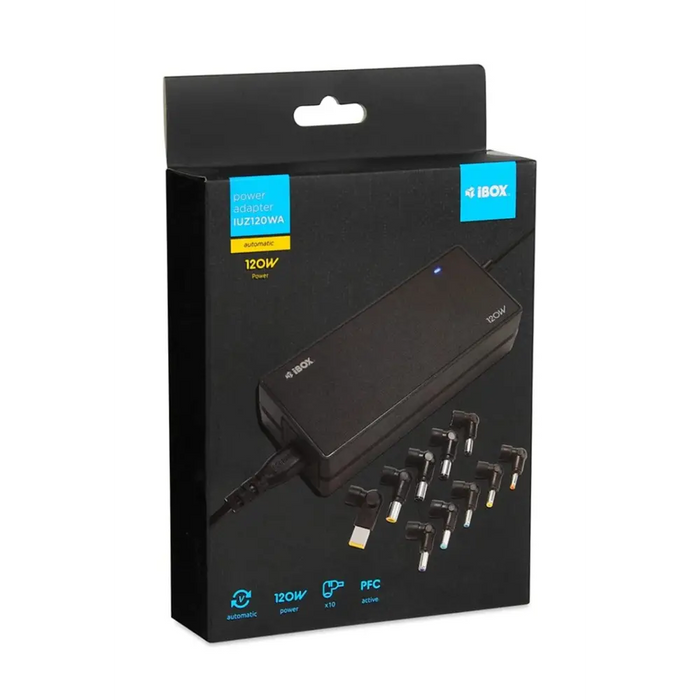 iBox IUZ120WA power adapter/inverter Indoor 120 W Black - Power supplies for laptopsZDL-NOT<<<Power supplies